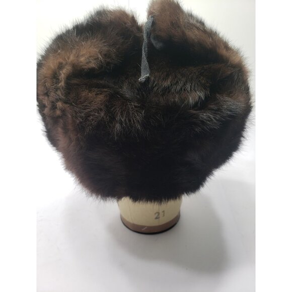 Vtg Soviet ukranian winter Hat ushanka Brown USSR Russian Fur Hat W/ Ear Flaps main image 7